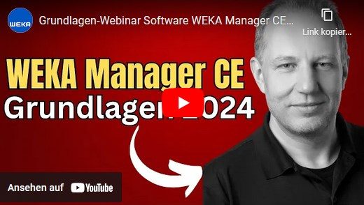 Youtube Vorschaubild zur Grundlagen Webinar Aufzeichnung WEKA Manager CE 2024